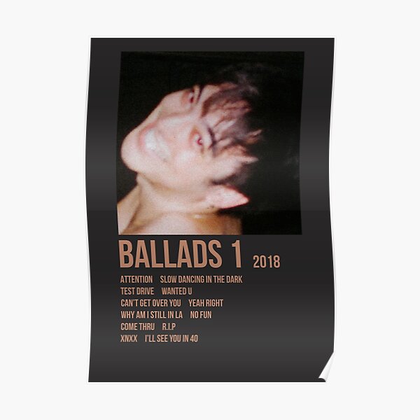 Joji ‘Ballads 1’ Tracklist Poster RB3006 product Offical Joji Merch