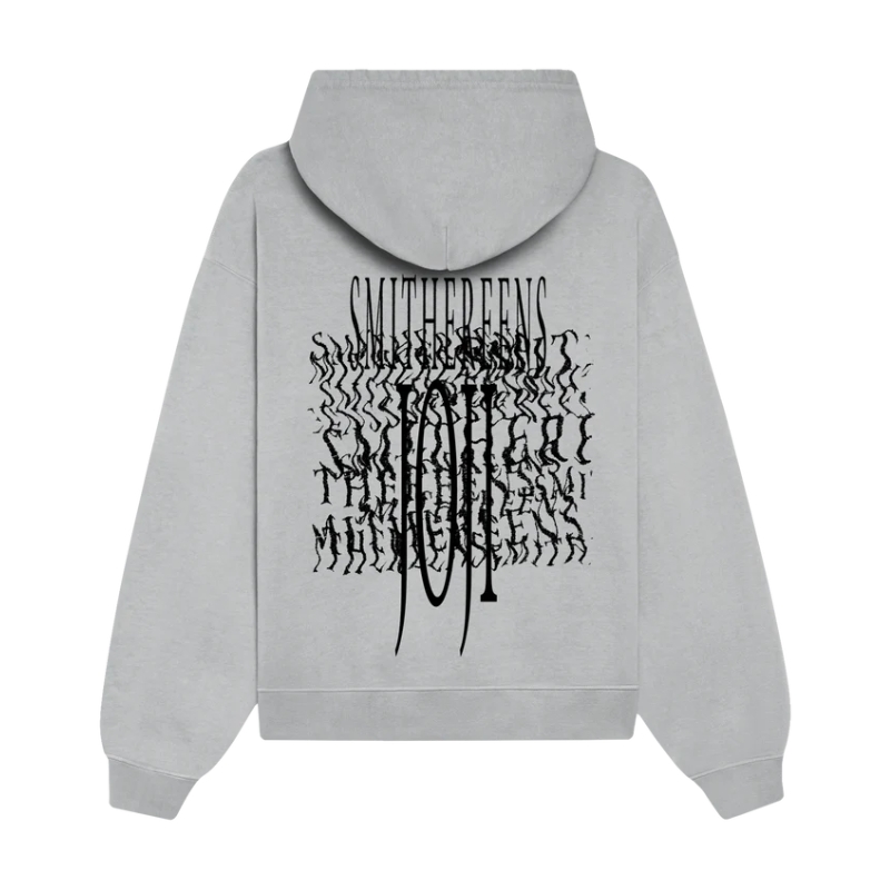 SMITHEREENS Grey Pullover Hoodie 2 - Fans Joji™ Store