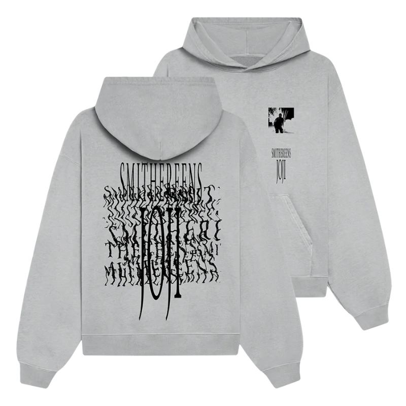 SMITHEREENS Grey Pullover Hoodie - Fans Joji™ Store
